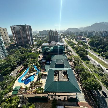 Flat Com Vista Panoramica -15- Na Barra Da Tijuca - Estacionamento Gratuito - Frigobar - Ar Condicionado - Piscina - Academia - Balsa Para Praia Gratis - Varanda - Vista Parcial Mar E Lagoa Río de Janeiro Exterior foto