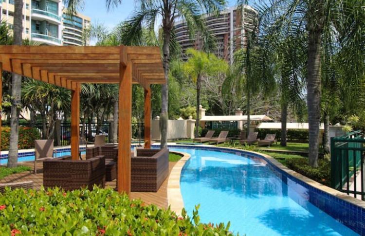 Flat Com Vista Panoramica -15- Na Barra Da Tijuca - Estacionamento Gratuito - Frigobar - Ar Condicionado - Piscina - Academia - Balsa Para Praia Gratis - Varanda - Vista Parcial Mar E Lagoa Río de Janeiro Exterior foto